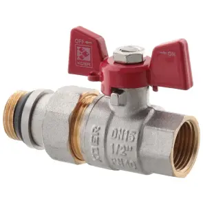 Кран с американкой 1/2" "антипротечка" (Koer KR.227-Gi) (KR0189) №2