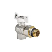 Кран с американкой 1/2" "антипротечка"(Koer KR.228.W-Gi) Угловая белый (KR0195)
