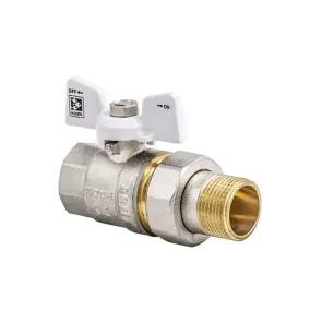Кран с американкой 3/4" (Koer KR.227.W) белый (KR0097) №2