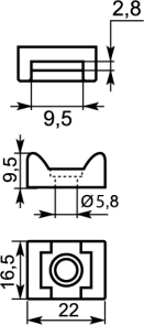 Площадка для хомутов CTH-2C черная (100 шт.) №4