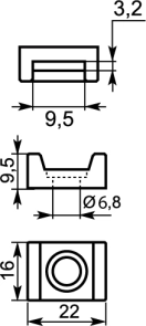 Площадка для хомутов CTH-2B белая (100 шт.) №3