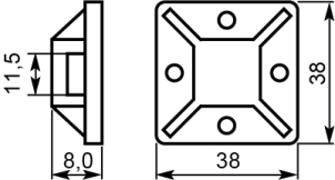 Площадка 40х40 PC-40 (упак 50шт) №2