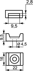 Площадка для хомутов CTH-2А черная (100 шт.) №4