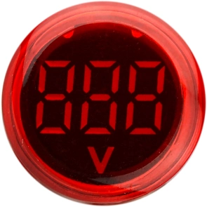 Круглый цифровой измеритель напряжения ED16-22VD 30-500В АС (красный) №4