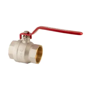 Кран шаровый Koer KR.214 - 2-1/2" FF ГГР (ручка"рычаг" красная) (KR4950) №4