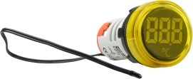 Круглий цифровий вимірювач температури ED16-22WD -25С - 150С (жовтий)