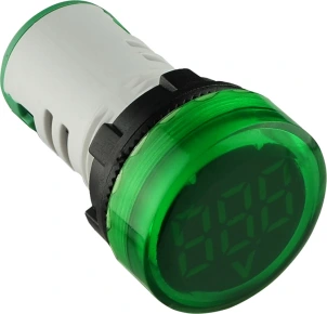 Круглый цифровой измеритель напряжения ED16-22VD 30-500В АС (зеленый) №1
