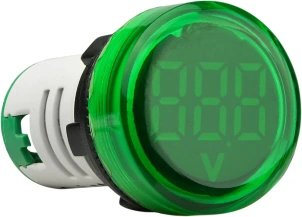 Круглый цифровой измеритель напряжения ED16-22VD 30-500В АС (зеленый) №2