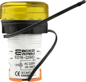 Круглый цифровой измеритель температуры ED16-22WD -25С – 150С (желтый) №4