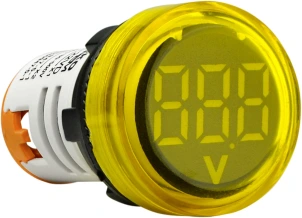 Круглый цифровой измеритель напряжения ED16-22VD 30-500В АС (желтый) №1
