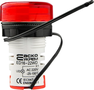 Круглый цифровой измеритель температуры ED16-22WD -25С – 150С (красный) №4