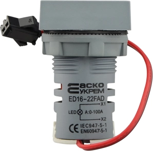 Квадратный цифровой измеритель тока ED16-22FAD 0-100A (белый) №4