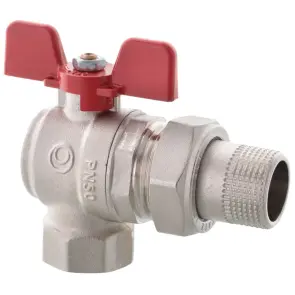 Кран з американкою Roho R106-100 - 1" кутовий (RO0091) №3