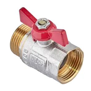 Кран кульовий Waterpro WP607-25FMW - 1" ГШМ (сталевий метелик) (WP3295) №2