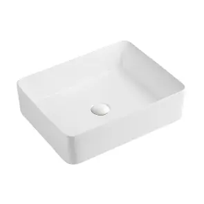 Умивальник накладний керамічний Mixxus Premium Quadro-0102 520x410x130mm (MP6488) №1