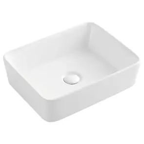 Умывальник накладной керамический Mixxus Premium Quadro-0101 475x370x140mm (MP6487) №1
