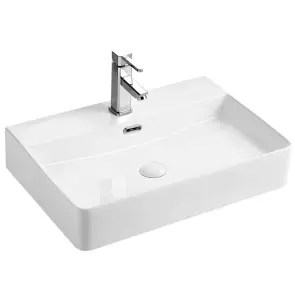 Умывальник накладной керамический Mixxus Premium Quadro-0202 с переливом 600x420x120mm (MP6479) №1