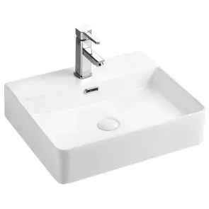 Умывальник накладной керамический Mixxus Premium Quadro-0201 с переливом 500x420x120mm (MP6478) №1
