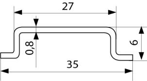 Din-рейка TS-35-0,8 (T3502) (1м/шт) №6