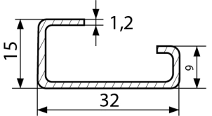 Din-рейка TH(TS)-32 (1м/шт) №2