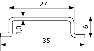 Din-рейка TS-35-1,0 (T3501) (1м/шт) №2