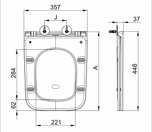 Унітаз підвісний Mixxus Premium Quadro-0302-R Black 530x360x365mm, система змиву RIMLESS (MP6455) №3