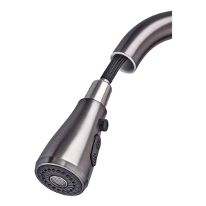 Змішувач для кухНі з висувною лійкою Zerix PUL-014 Graphite з нерж. ст. SUS304 (колір графіт) (ZX №2
