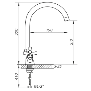 Смеситель Для кухни Zerix TLA 827 (ZX0075) №2