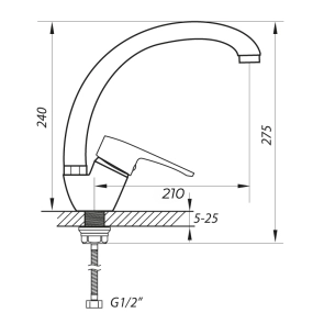 Змішувач для кухНі Zerix PUD4 045 (ZX2994) №2