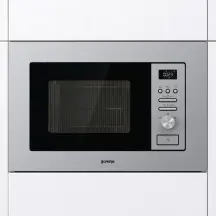 Піч Gorenje мікрохвильова, вбудовувана, 20л, 800Вт, гриль, дисплей, нерж