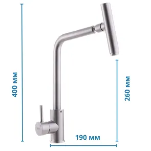 Смеситель Для кухни из нерж. стали SUS304 Zerix SUS-017 (ZX3143) №2