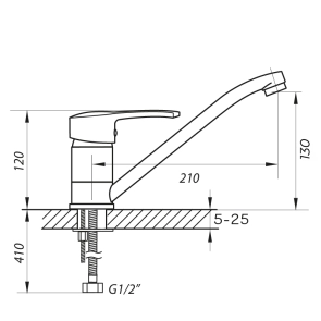 Смеситель Для кухни Zerix PAN-A 279 (ZX0055) №2