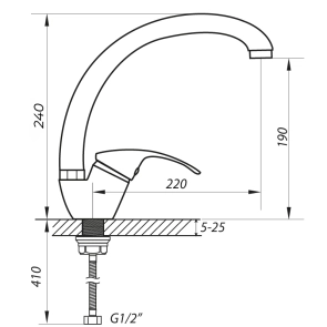 Смеситель Для кухни Zerix YUB 279 (ZX0107) №2