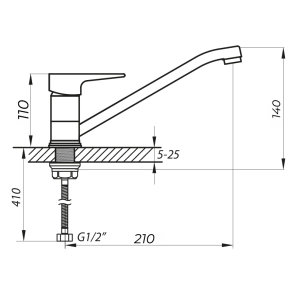 Змішувач для кухНі Zerix SOP4-A 045 (ZX3057) №2
