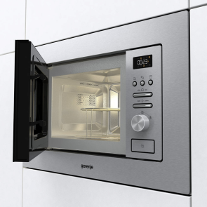 Микроволновая печь Gorenje встраиваемая, 20л, мех. управл., 800Вт, гриль, дисплей, инвертор, нерж №4