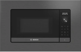 Микроволновая печь Bosch встроенная, 20л, электр. упр., 800Вт, дисплей, черный-нержавейка