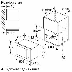 Микроволновая печь Bosch встроенная, 20л, электр. упр., 800Вт, дисплей, черный-нержавейка №7