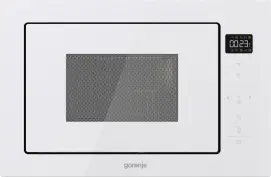 Микроволновая печь Gorenje встраиваемая, 25л, электр. управл., 900Вт, гриль, дисплей, приготовление на нескольких уровнях, белый