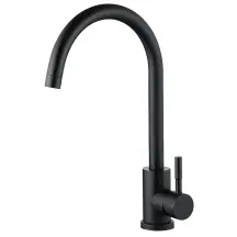Смеситель Для кухни Zerix LUX-011 Black из нерж. стали SUS304 (цв. Черный) (ZX4868)