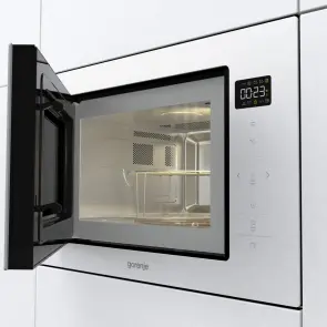 Микроволновая печь Gorenje встраиваемая, 25л, электр. управл., 900Вт, гриль, дисплей, приготовление на нескольких уровнях, белый №6