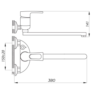 Смеситель Для ванны Zerix NHB 181 (ZX2970) №2