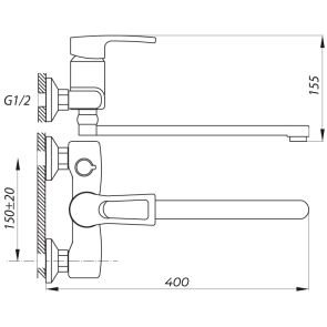 Смеситель Для ванны Zerix JLB 279 (ZX2944) №2