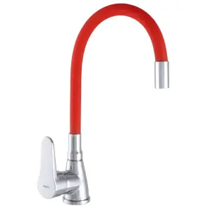 Смеситель Для кухни Zerix SOP7 146 с красным гибким изливом (ZX2659) №1