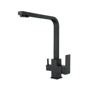 Змішувач для кухНі з виходом для питної води Zerix KUB-021 Black з нерж. сталі SUS304 (ZX4856) №1