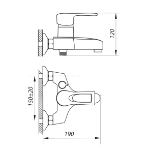 Смеситель Для ванны Zerix FAD 183 (ZX2649) №2