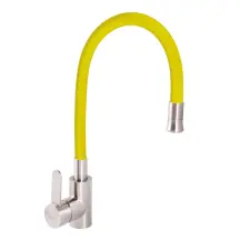 Смеситель Для кухни Zerix LR74004-4 с желтым гибким изливом (LL1477)