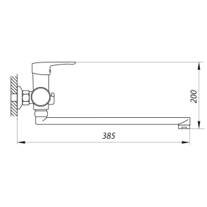 Змішувач для ванни Zerix FIV A439 (ZX2927) №2