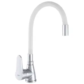 Смеситель Для кухни Zerix SOP7 146 с белым гибким изливом (ZX2660) №1