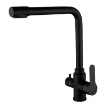 Змішувач для кухНі Zerix DAX-021 Black з вих. для питної води (нерж. сталь) (ZX4825)
