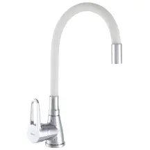 Змішувач для кухНі Zerix SOP7 045 з білим гнучким виливом (ZX2668)